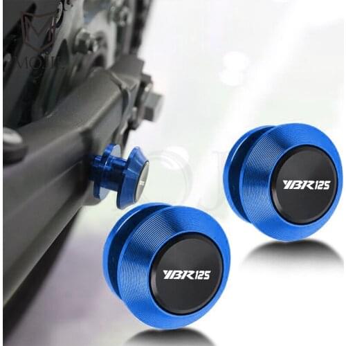 6MM Motorcycle Swingarm Sliders Spools Swingarm Stand Screws For Yamaha YBR125 YBR 125 2002-2014 2003 2004 2005 2006 2007 2008