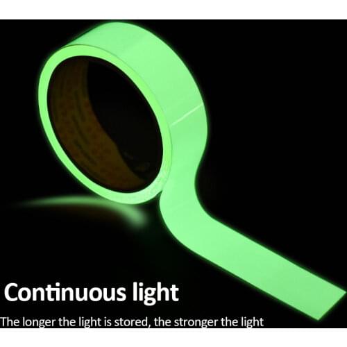 Reflective Glow Tape Self-adhesive Sticker Removable Luminous Tape Fluorescent Glowing Dark Striking Night Warning Luminous Tape