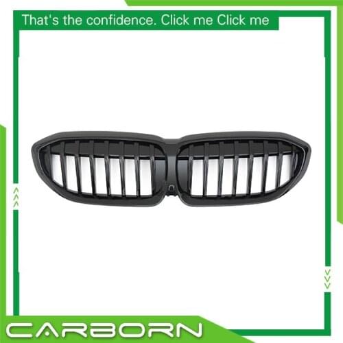 For-BMW 3 Series G20 G28 320i 325i 2019-ON Replacement Style ABS Single Slat Kidney Front Grille Overlay