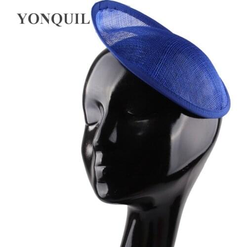 8"/20Cm Royal Blue Sinamay Fascinator Base Sinamay Hair Accessories DIY Hair Accessories 15Pieces/Lot Free Shipping MYQH018RO