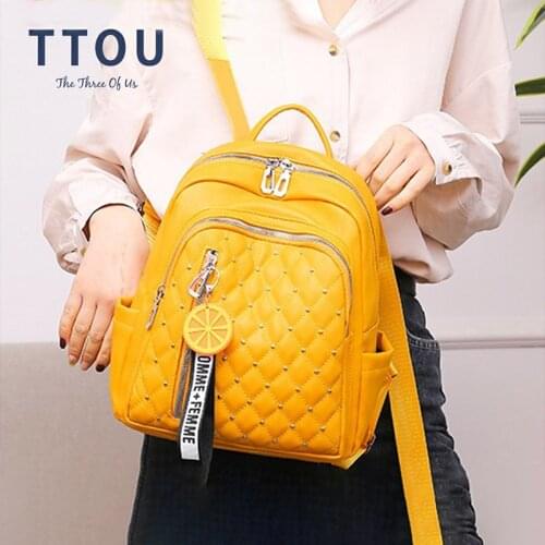 Women 's Backpack 2020 Spring New Fashion Wild Quality Soft Leather Leisure School Bag Travel Large Capacity Female Backpacks