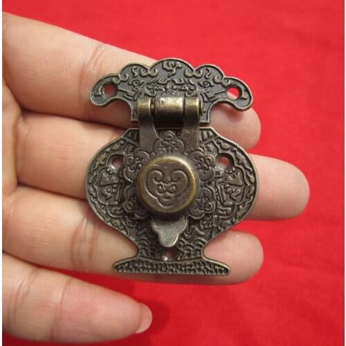 ZLinKJ Practical 4PC Antique Bronze Hasp Latch Jewelry Wooden Box Lock Mini Cabinet Buckle Case Locks Decorative Handle Hardware