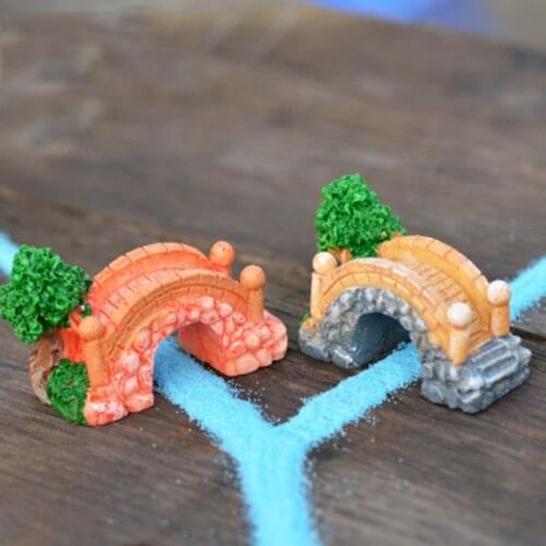 ZOCDOU 1 Piece Rainbow Arch Bridge Turkey Beautiful Road Home Garden Model Small Figurine Crafts Figure Ornament Miniatures DIY