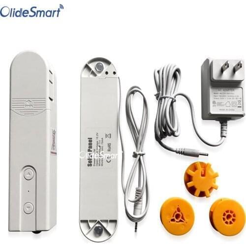 1Automatic DIY Smart Motorized Chain Roller Blinds Drive Motor Powered By Solar Panel and Charger Build-in Bluetooth APP Control