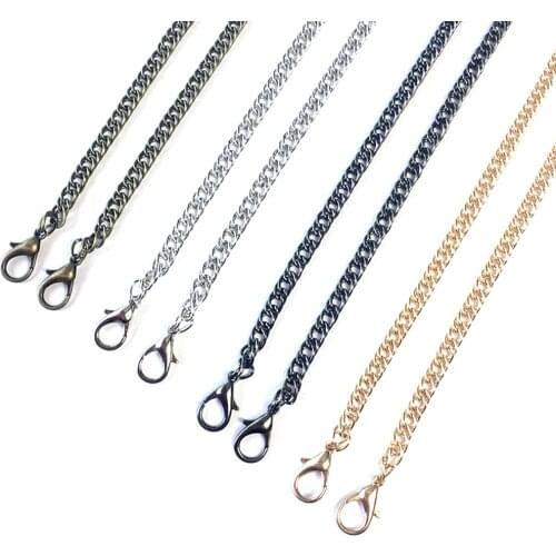 10PCS 120cm Purse Clutch Handbag Shoulder Bag Straps Metal Ball Chains Lobster DIY Luggage Hardware Replacement Accessories