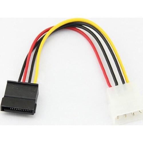 3 Pcs Power Adapter 4pin to SATA 15pin 15cm Power Cable 1 x 4 pin to 1 x 15 pin / SATA Connector NK-Shopping