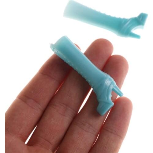 5Pairs/lot Fashion Blue Boots Style High Heels Cute Shoes Clothes For Doll Accessories Toys