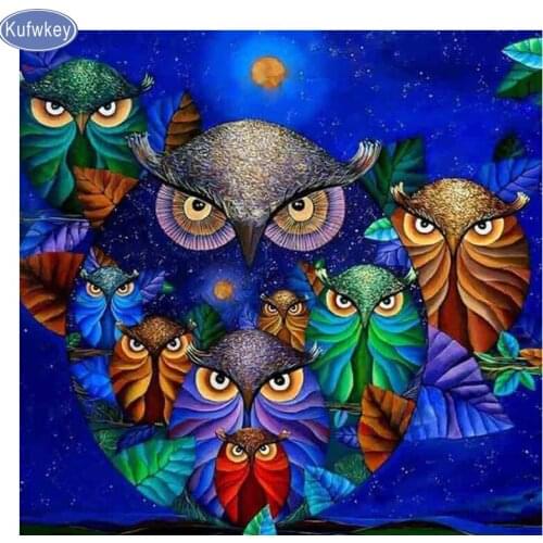 Full Drill Square Diamond 5D DIY Diamond Painting"owl"Diamond Embroidery Cross Stitch Rhinestone Mosaic Painting home decor