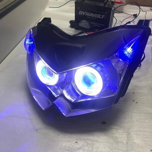 Motorcycle Headlight Assembly Fit For Kawasaki Z1000 ZRT00B Z750 ZR750L angel eye demon eyes2007-2008 2009 Lighthouse