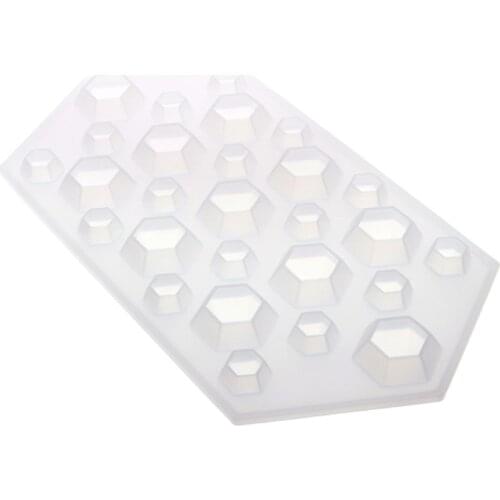 Diamond Gem Ice Cube Tray Mould Clear Mold Silicone DIY Maker Freeze Handmade R9JE