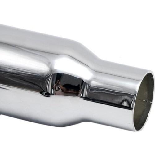 Chrome Motorcycle 38.5mm Vintage Modified Exhaust Pipe Muffler For