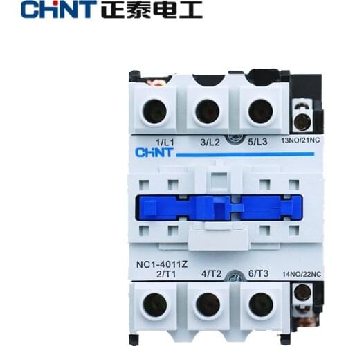 CHINT NC1-4011Z Rail Mount Contactor Industrial Electric Contactor DC 24V DC36V DC48V DC110V DC220V NC1-4011 LC1