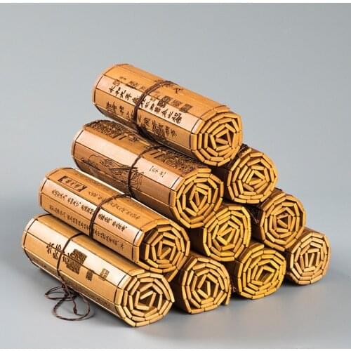 Interesting Chinese Style Bamboo Slips Book Analects Disciple Rules Ancient Books Chinese Wood Book Photo Props Christmas Gifts