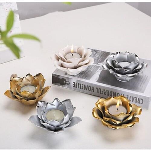 Ceramic Candlestick incense burner lotus flower candle holders for Creative Party Festival Dinner Home Decor Craft Gifts