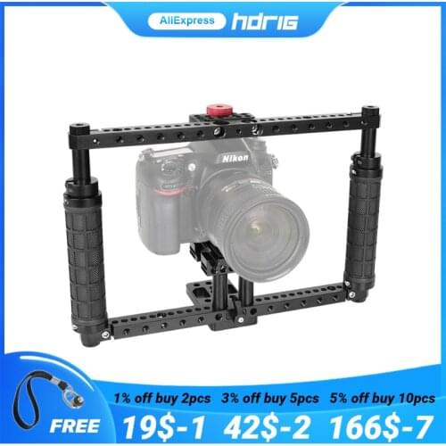 HDRIG C70 Cage Adjustable Hand-Held Full Frame Camera Cage For Canon Nikon Panasonic Fujifilm Dslr Cameras