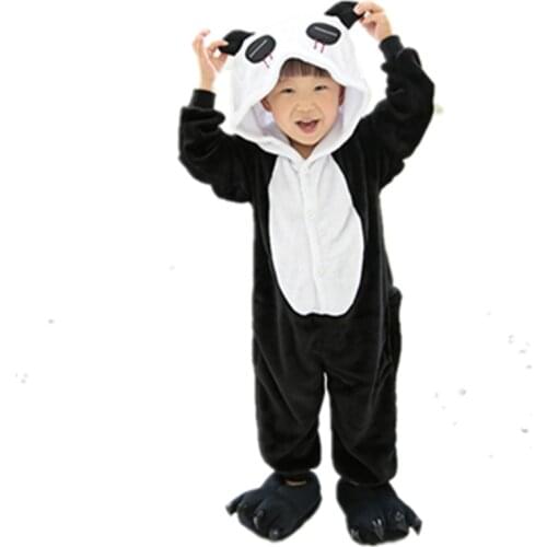 Anime Cute nonopanda jumpsuit Cosplay Panda Onesie Children Kids Flannel Animals Pajamas Anime Cartoon Costumes kids Sleepwear