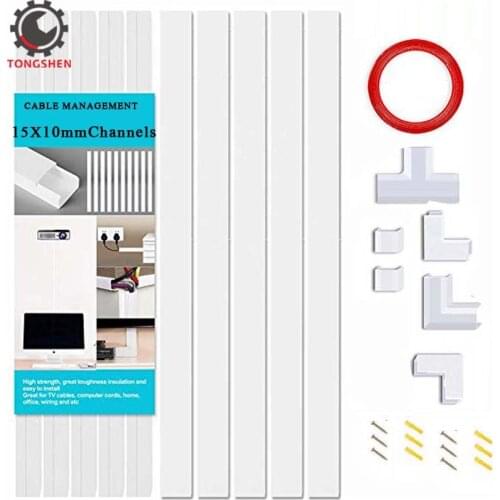 20x10mm Cable Concealer On-Wall Cord Channel Mini Wire Cover Wire Hider Cable Raceway Hide Cables TV Wire Cable Trunking