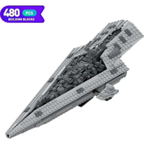 Moc Star Space Battle Medium Super Star Destroyer Classic Movie Spaceship Building Block Assembly Model Airplane Boy Toy Gift