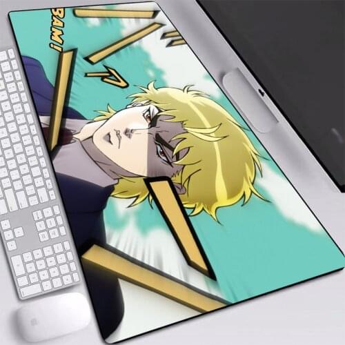 Jojos Bizarre Adventure Anime Mouse Pads XXL Print Large Size Anti-slip with Sewn Edges Desktop Play Mat for Table Pad Games