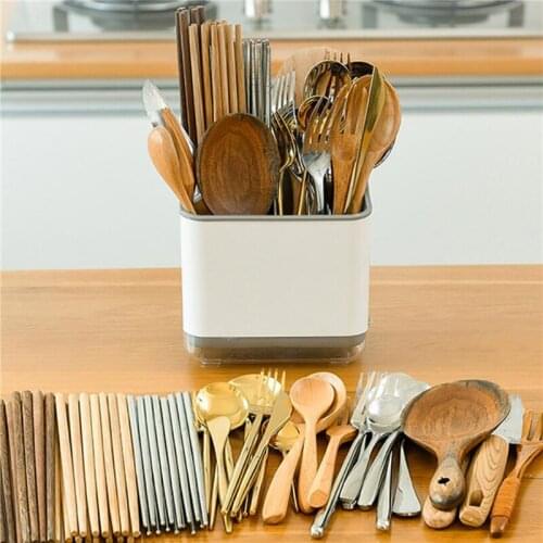 Multifunctional Spoon Fork Chopstick Storage Holder Box Double Layer Cutlery Drain Rack Organizer Racks For Kitchen