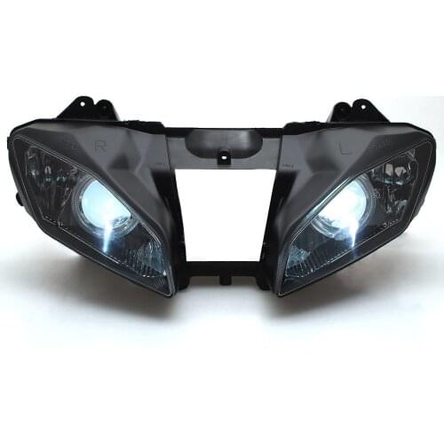 Conversion Assembled Custom Modified Projector Headlight HID White Angel Eyes Fits For Yamaha YZF R6 2006-2007