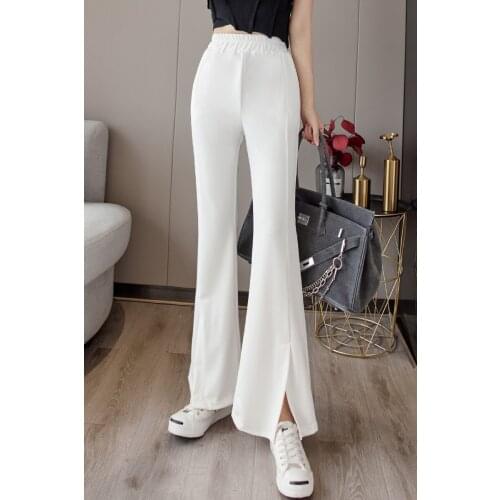 Fashion Women Pants High Waist Fashion Loose Trousers Wide Leg Pants Female Casual Flare 2021New