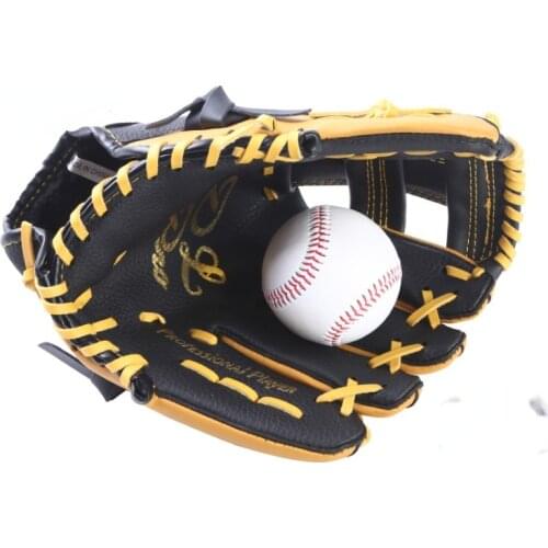 Men Right Hand Baseball Glove Leather Adult Softball Fielding Baseball Glove Equipments Brown Guante De Softbol Softball ZP50BQ