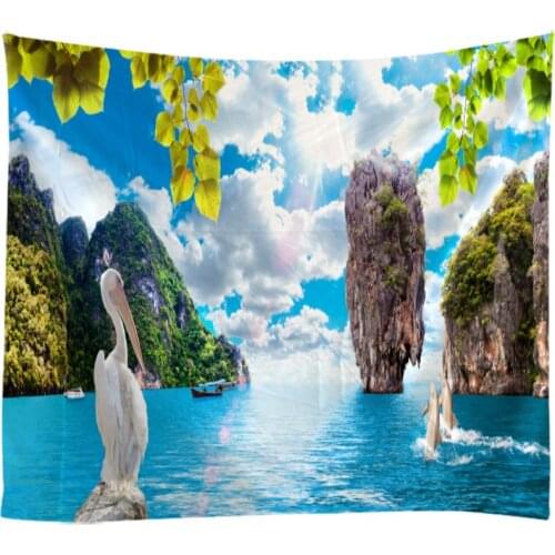 Natural Landscape Tapestry Wall Hanging Cloth Bed Spread Beach Towel Table Cloth YogaMat House Decoration Living Room Decoration