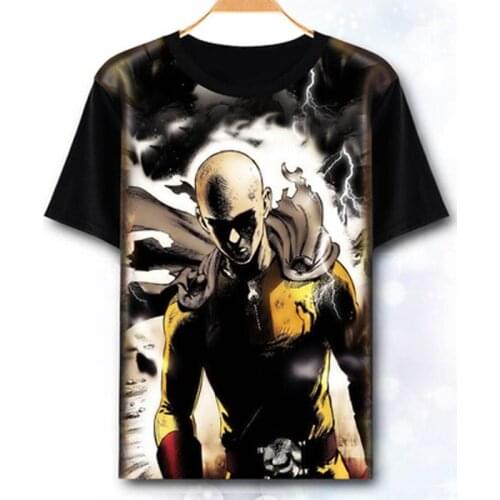 ONE PUNCH MAN T-shirt Anime Saitama Genos Cosplay costume Fashion Men Tops Tees