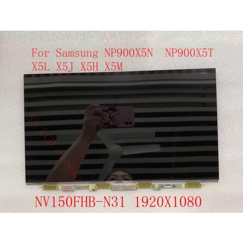 For Samsung Notebook NP900X5N NP900X5T X5L X5J X5H X5M Display Panel LED LCD FHD Screen Display glass NV150FHB-N31 Fully Teste
