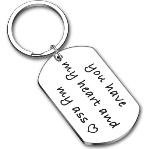 Anniversary Gift Keychain for Husband Boyfriend Him from Girlfriend Wife Birthday Couple Keyring Wedding Valentines Day Gifts