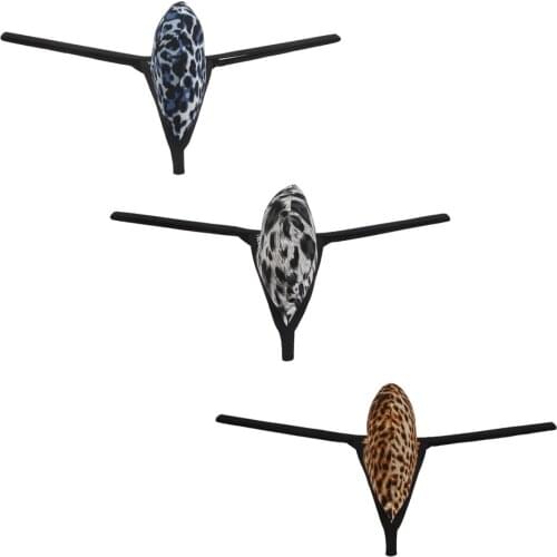 3PCS/Lot Sexy Bikini Thongs Mens Pouch Underwear Leopard Underpants Fashion G-string Mini T-back Male Shorts