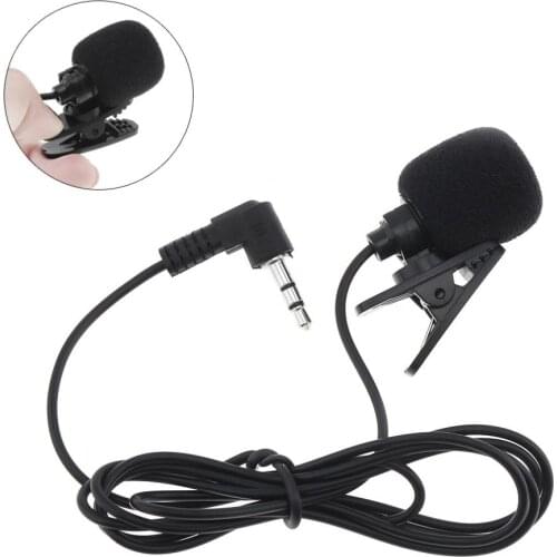 Universal Portable 3.5mm Mini Mic Microphone Hands Free Clip on Microphone Mini Audio for PC Laptop Loudspeaker