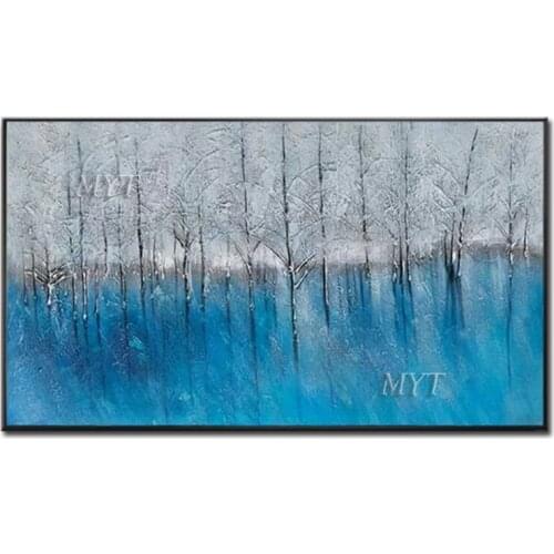 Winter Scenery Abstract Oil Painting Wall Art Home Decor Picture Modern Oil Painting On Canvas 100% Handpainted No Framed