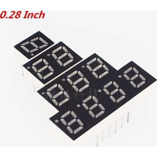 0.28 Inch 7 Segment Common Cathode Common Anode 1/2/3/4 Bit Digital Tube Red Display LED
