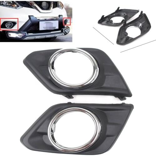2Pcs Car Front Bumper Fog Lights Bezel Cover Decorative Trim for Nissan Rogue X-trail T30 T31 T32 2014 2015 201