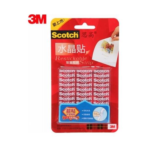 4packs 3M Scotch Restickable Strips For Mounting Reusable & Removable Scotch Restickable Mounting Tabs