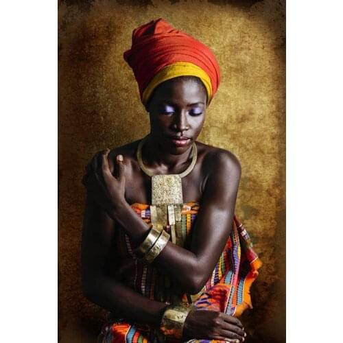 AFRICAN WOMAN - Tribal Picture Art Film Print Silk Poster Home Wall Decor 24x36inch