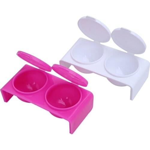 Acrylic Liquid Dish Plastic Dappen Dish Bowl Cup with Cap Liquid Glitter Acrylic Powder Nail Pen Wash Caviar Nail Styling Tools