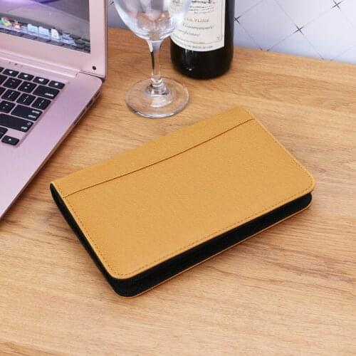 PU Leather Cover A6 Zipper Notebook Loose-Leaf Business Notepad With Calculator