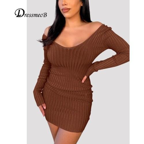 Модные трикотажные платья DRESSMECB China At AliExpress