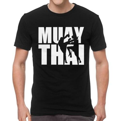 Muay Thai T Shirt Men Short Sleeve 100% Cotton T-shirts Thailand Fighter Kickboxing Martial Tee Fashion Tshirts Gift Idea