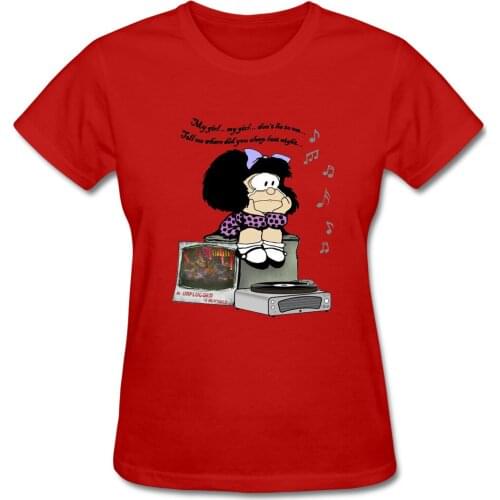 ICoup Womens Mafalda Sadness Caricature Series T-Shirt Gift For Children Free Shipping