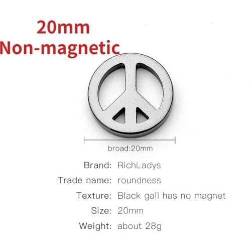 Natural Hematite 20mm Loose Peace Sign Charms Luck Blessing Change Destiny for Jewelry Making DIY Bracelet Necklace Earring