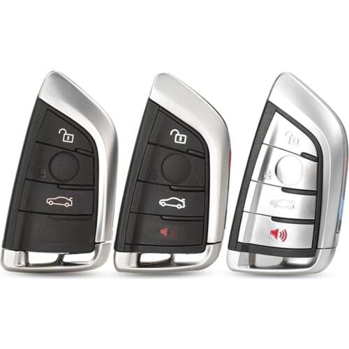 Kutery 10pcs 3/4 Buttons Smart Remote Car Key Shell Case for BMW X5 X6 F15 X6 F16 G30 7 Series G11 X1 F48 F39 2014--2016