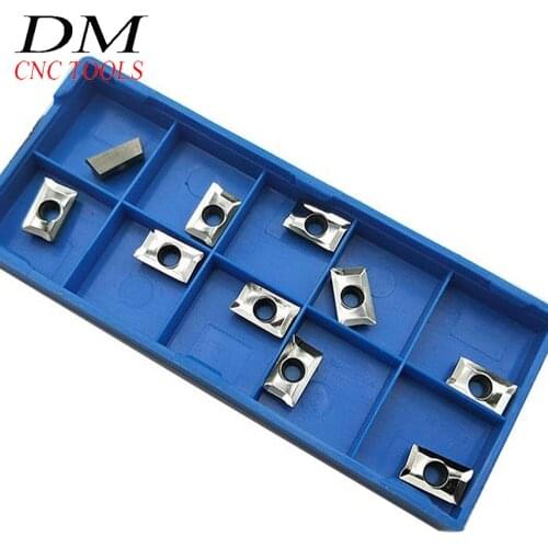 10 pcs APKT 1003 PDFR MA H01 Carbide Milling Inserts for Face Mill BAP Milling Cutter, for Aluminium&Copper wood