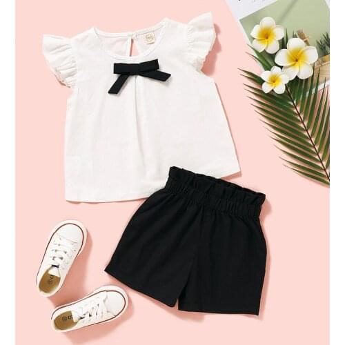 2Pcs Outfits Set Kid Baby Girls New Toddler Kids Baby Girl Valentine 's Day Clothes Clothes Sets Summer Cute Baby Clothes