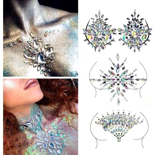 Body Jewelry Stickers Beautiful Self-Adhesive Tattoo Sticker Body Decoration For Party Rave Festival DL
