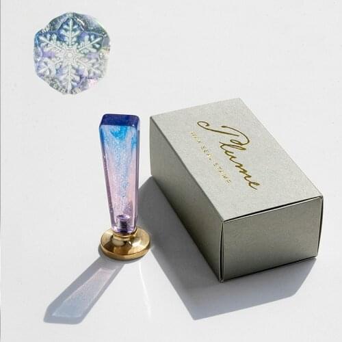 Creative Snowflake Wax Seal Special-shaped Lacquer Seal Gift Box Wax Stamp Ins Wind Wedding Envelope Invitation Seal Decoration