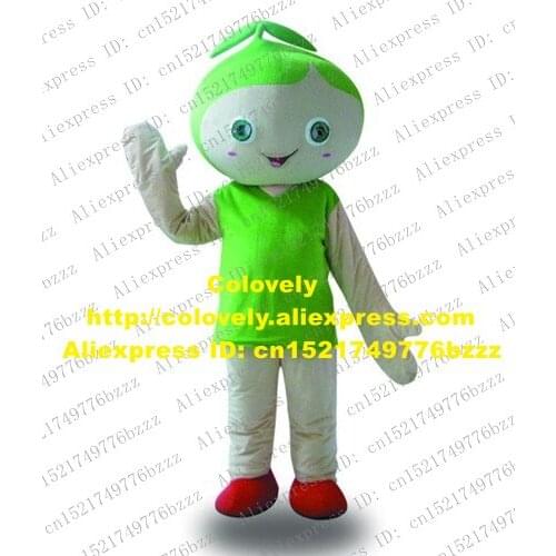 Cool Green Mr Bean Sprout Mascot Costume Mascotte Soybean Moyashi Soya Soy Peas With Green Shirt Red Shoes No.3997 Free Ship